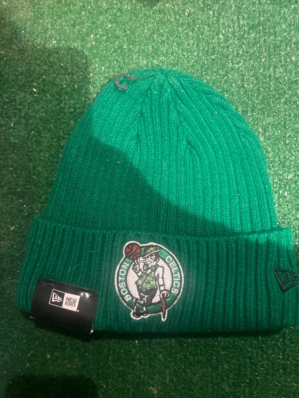 Boston Celtics New Era Green Knit Beanie Winter Hat NBA One Size